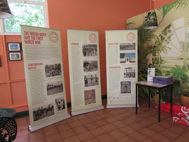 Gateways' Indian Army exhibition on display at Gunnersbury Park Cafe.