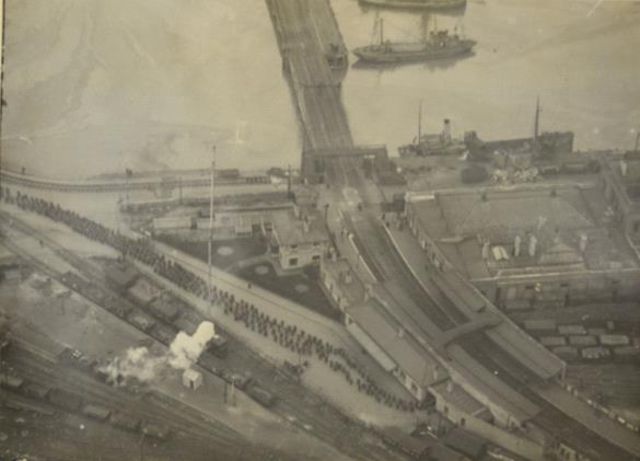 Aerial view of Folkestone Harbour