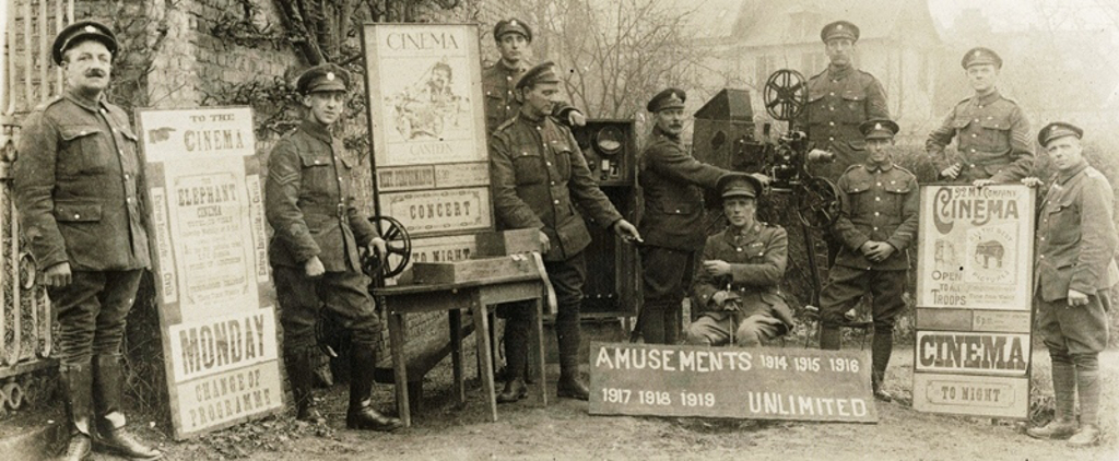 Army Service Corps 32 Mechanical Transport unit cinema group, France.