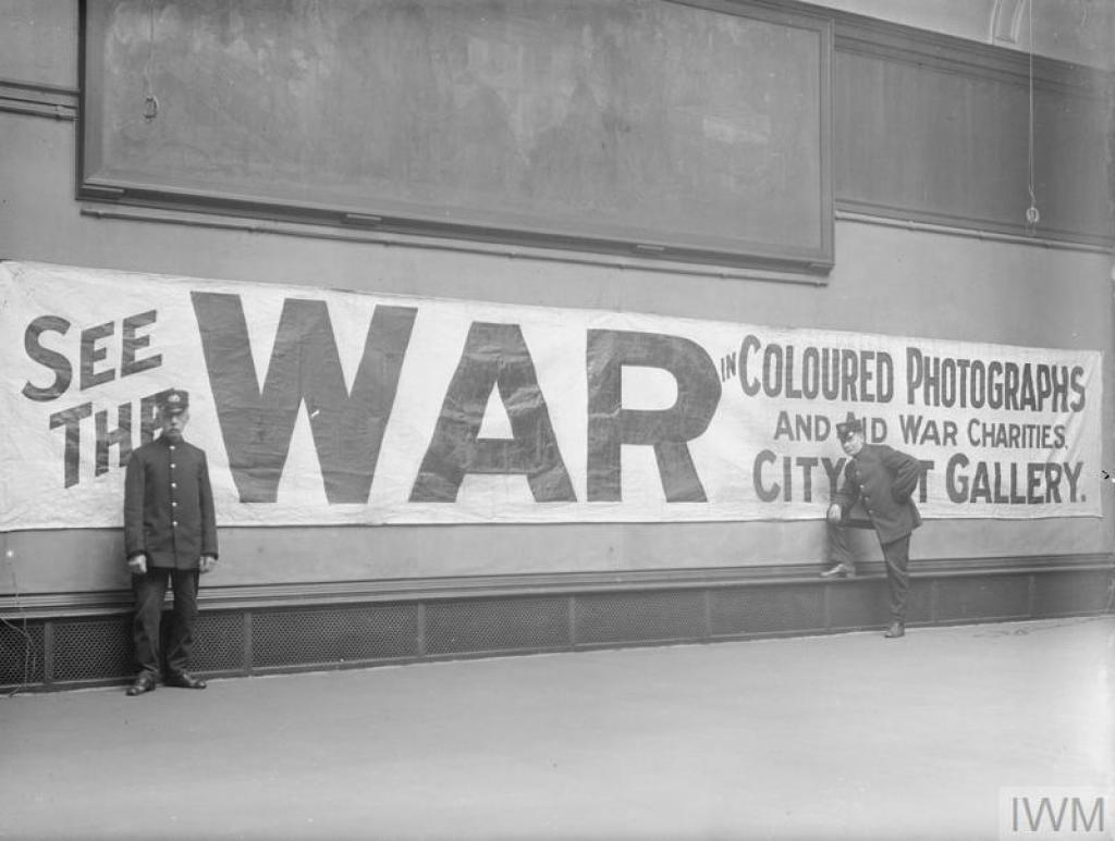 Visitors to one of the Imperial War Museum's art galleries at Crystal Palace in May 1921. © IWM (Q 17028)