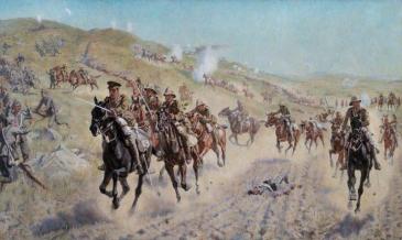 James Prinsep Beadle, ‘The Action of the 6th Mounted Brigade (The Bucks, Berks and Dorset Yeomanry) at El Mughar’ (1922)