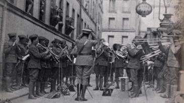 The 369th Infantry band in Paris. COL Goldenberg/New York National Guard