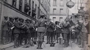 The 369th Infantry band in Paris. COL Goldenberg/New York National Guard