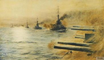 W.L. Wylie, 'The Second Division at Jutland'. © IWM (Art.IWM REPRO 000323)
