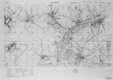Map of Beaumont - Edition 2B (Trenches) 57O SE 102