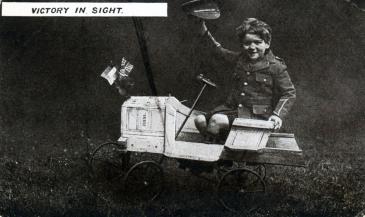 A British patriotic postcard captioned 'Victory in sight',