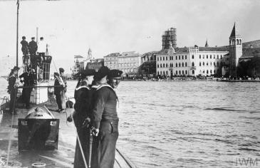 The German U-boat U-35 running into the Spanish port of Cartagena, April 1917.